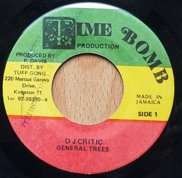 

7inch Record GENERAL TREES D J Critic NONE Time Bomb Produ Jamaica Reggae Ska Dub Used