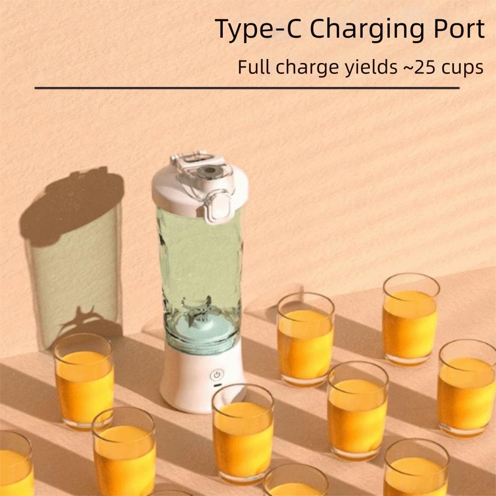 Multifunction Design Portable USB Juicer 600ml Capacity Fruit Juicing Cup  Office Use