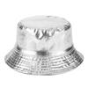 New Two-Sided Golden Silver Foldable Unisex Bucket Hat Women Street Personality Fisherman Cap Outdoor Men Hip Hop Panama Hats