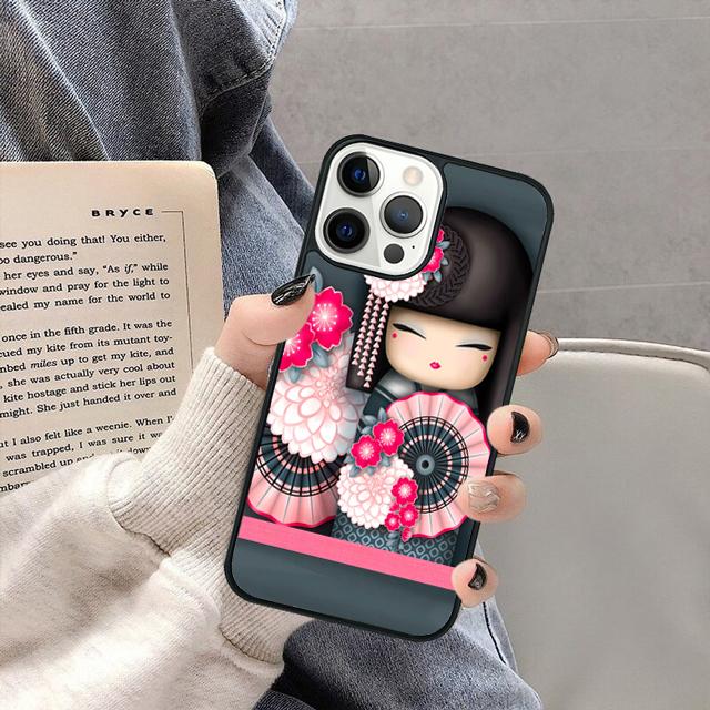 Japanese Keiko Kokeshi Doll Phone Case Cover for iPhone 17 Air 16 16e 15 13 14 11 12 Pro Max Plus coque fundas Shell