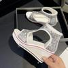 Sequined Sandals PU High Top Shoes Women's 8cm High Fish Mouth Sandals Wedge Heel Open Toe Hollow Large Size Women's Shoes