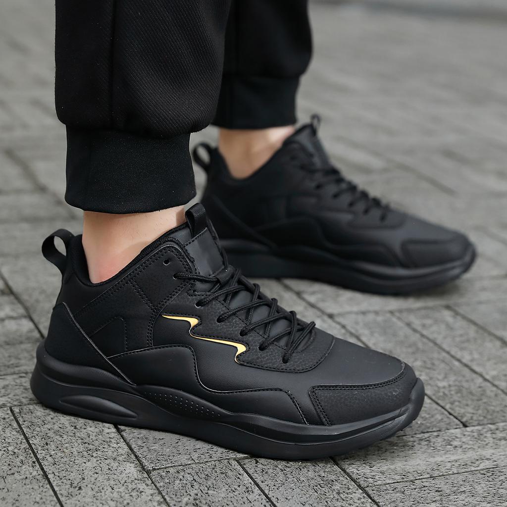 TUINANLE Men Platform Sneakers Mens Winter Plush Snow Shoes