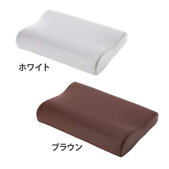 Memory Foam Pillow (for Back Sleeping) Brown [Massage Pillow, Chiropractic Pillow, Sleeping Pillow, Neck Pillow, Cushion, Neck Pillow, for Back