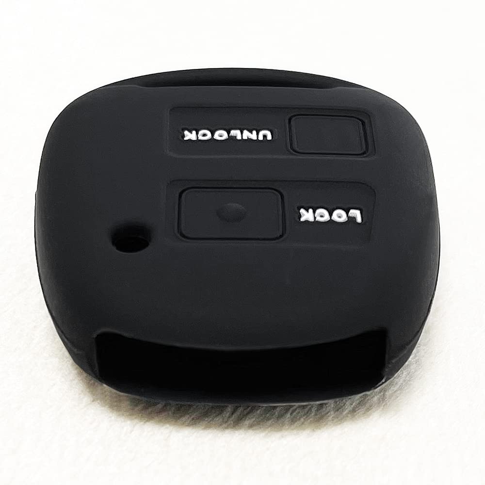 Silicone cover for keyless entry Black Vitz Estima Corolla Passo bB Auris Kluger Move Mira Tanto Hijet Atrai Mira Gino Boon for a perfect smooth