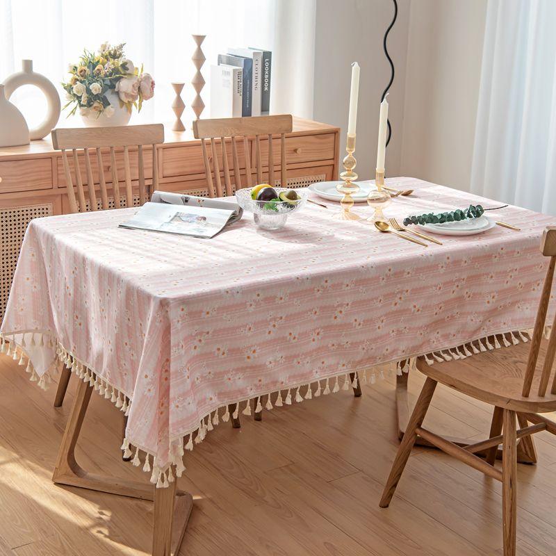 Waterproof Tablecloth Anti Oil Anti Scald Wash Free Cover Rural Style Small Fresh Tea Table Rectangular Dining Table Cloth