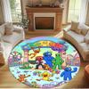 Game Rainbow Friends Print Round Rug, Washable Floor Carpet, For Entryway Dorm Laundry Room Office Study, Home Decor Birthday Christmas Gift