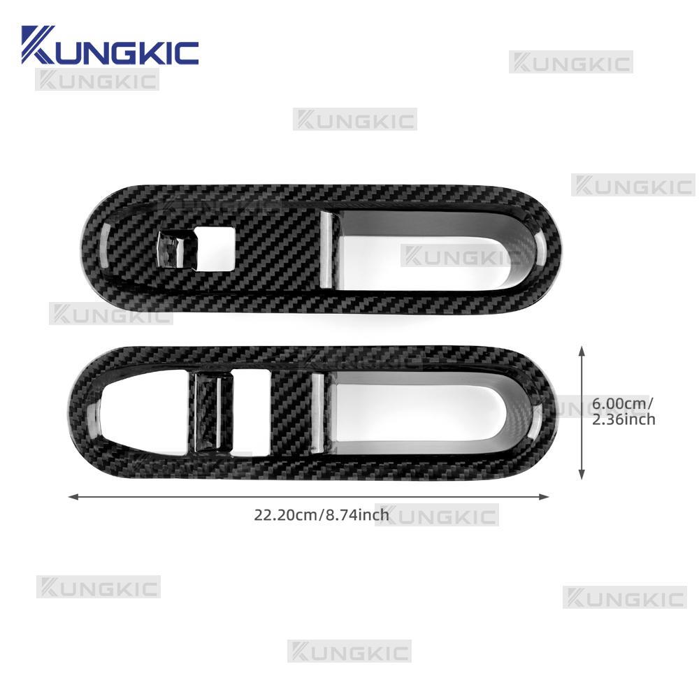 Carbon Fiber Car Door Window Switch Panel Cover for BMW MINI Cooper E J01 EV Electric SE 2024 2025 LHD RHD