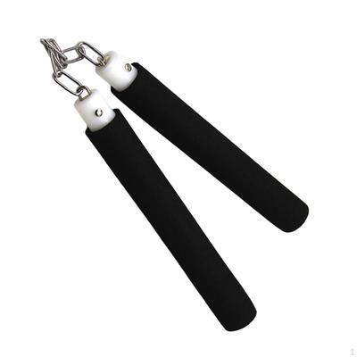 Bâton de Nunchaku d'Entraînement pour Professionnels d'Arts Martiaux Enfants Adultes Noir