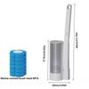 Disposable Toilet Brush Replacement Brush Head Cleaning Brush Kit Toilet Bowl Brush Long Handle Wall-mounted Wc Accessories Tool