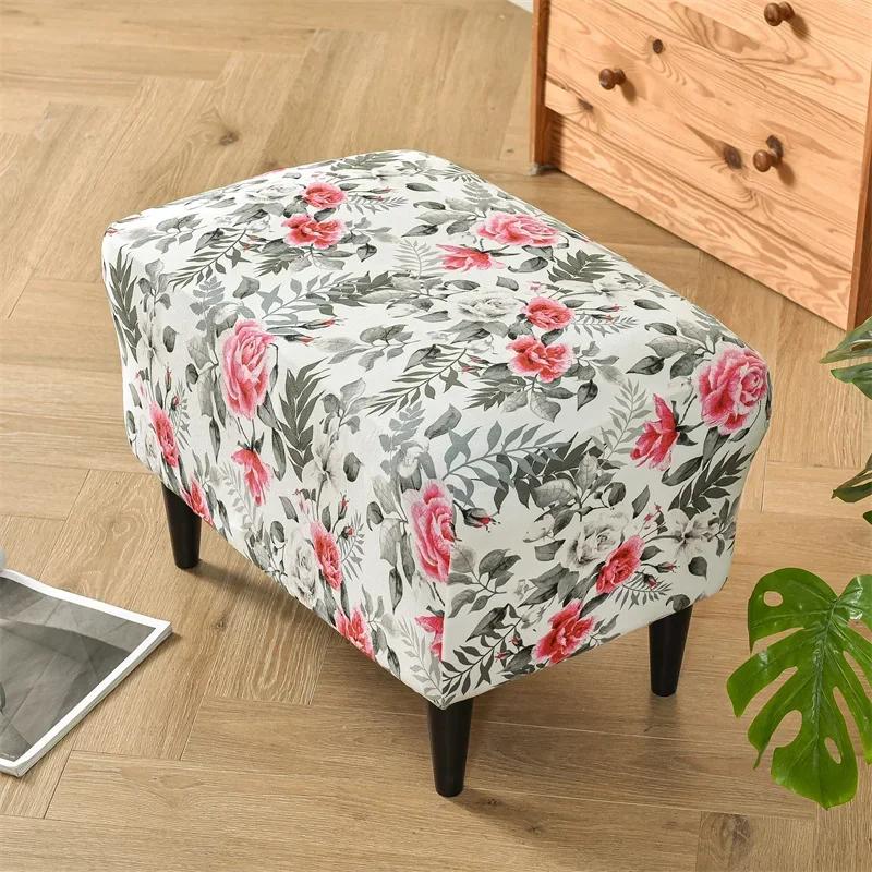 Pastoral Style Wing Chair Cover Stretch Spandex Backrest Armchair Cover Sofa Covers with Seat Cushion Covers Furniture Protector