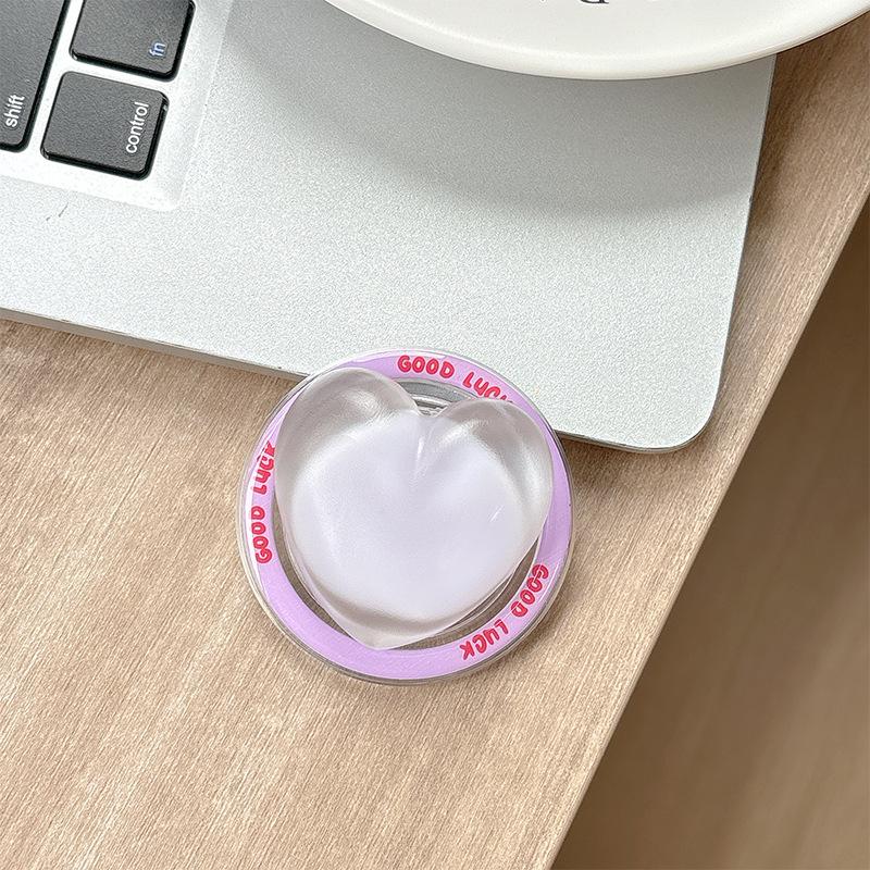 Transparent Love Sandwich Solid Color Mobile Phone Airbag Bracket Magnetic Suction Wind Lazy Portable Desktop Support Frame