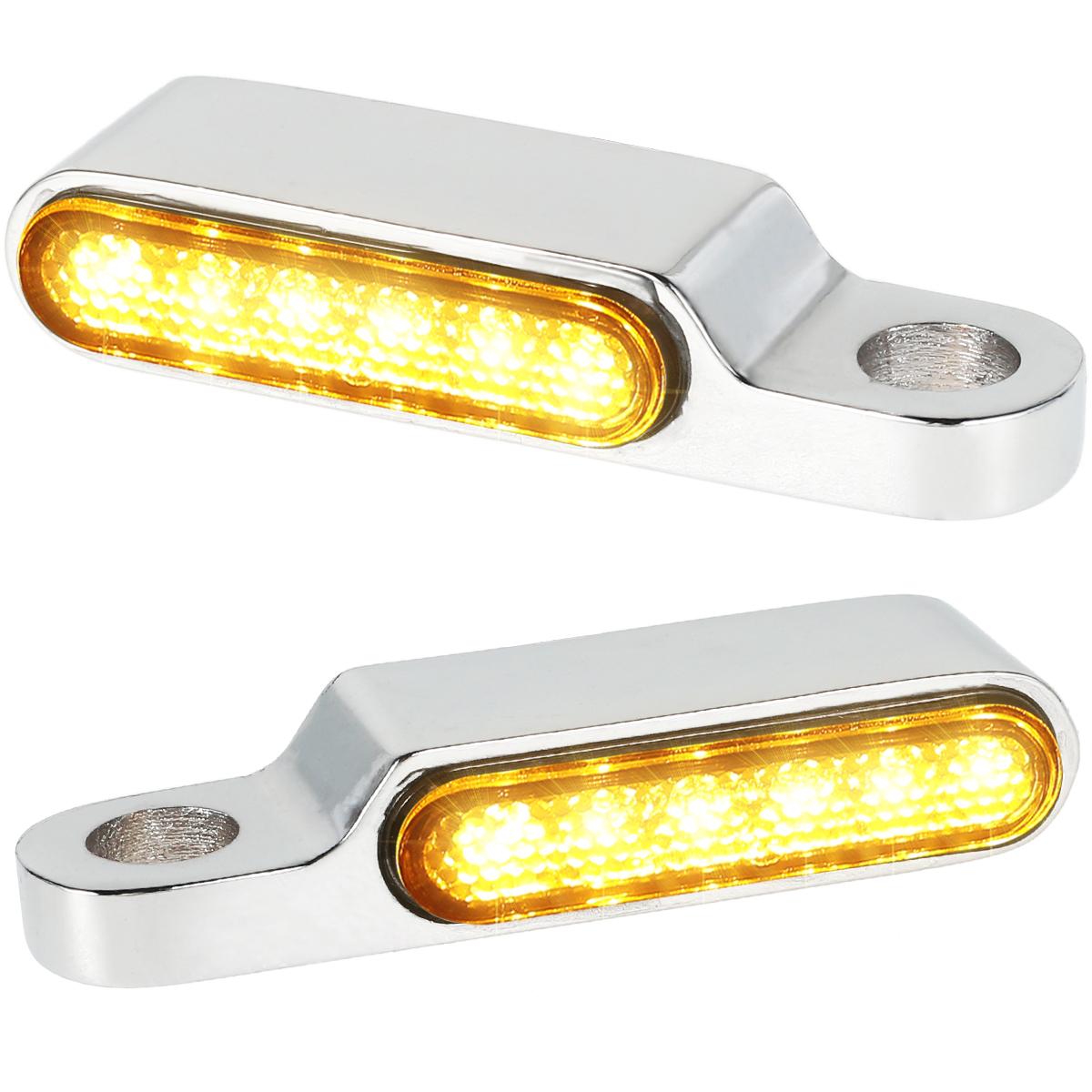 

2 шт. светодиодных указателя поворота на руль, ходовые огни мотоцикла, мини-мигалка, передние последовательные указатели поворота с 8-миллиметровыми болтами для зеркала заднего вида серебряный