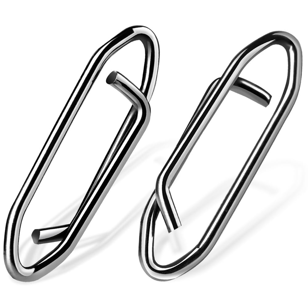 9KM DWLIFE Fishing Lure Snaps 50 Pieces Stainless Clip Fast L#