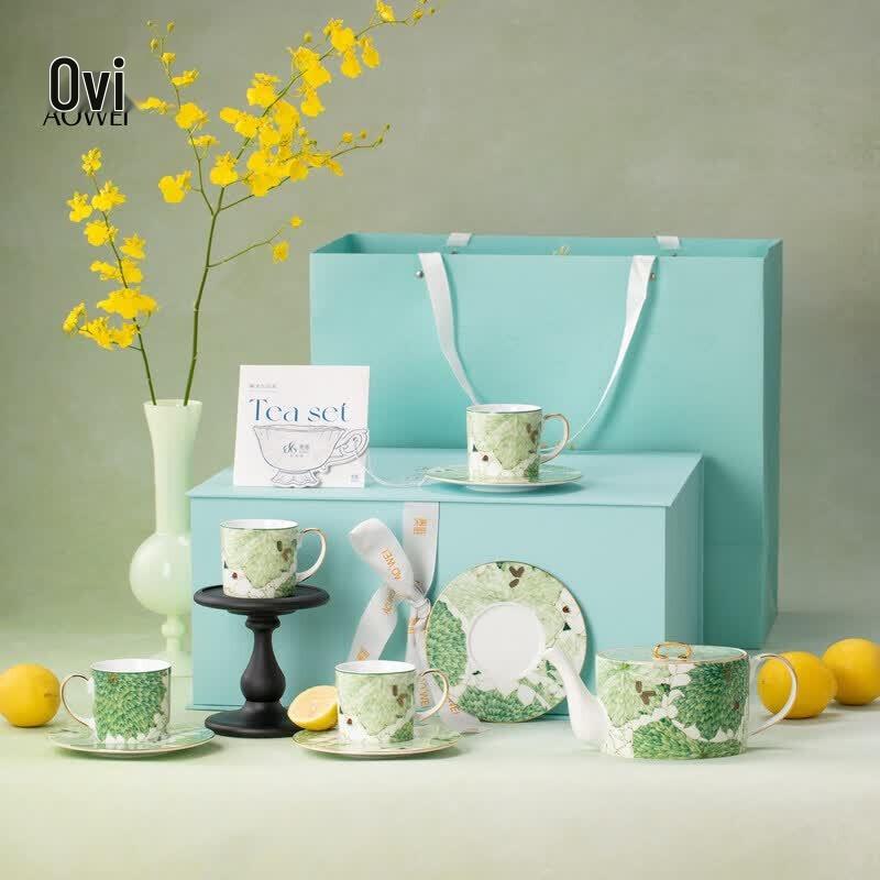 Jingdezhen White Porcelain Coffee & Tea Set