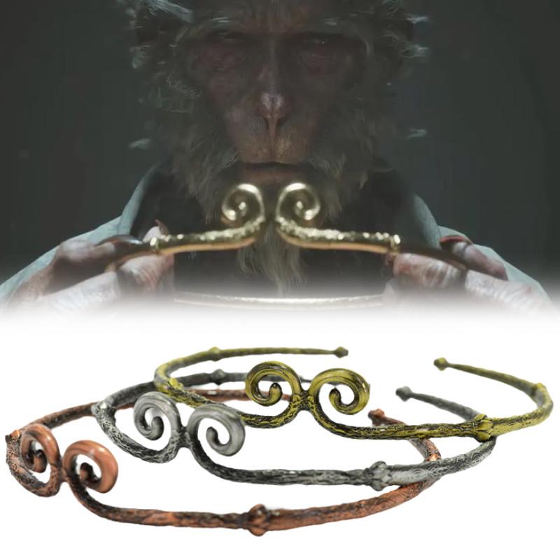 Exquisite Alloy Gold Wukong Staff Decorative Prop Perfect For Home And Office Decor