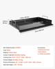 Carbon Steel Griddle 63x41 cm Flat Top Pre-Seasoned Plate Handle, for BBQ Eggs Burger, Even Heat Distribution, Non-Stick Portable Rectangular Family