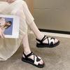 Ladies Shoes Open Toe Platform Color Spelling Women's Sandals Beach Roman Style Luxury 2025 Comfortable and Elegant Summer Shoe