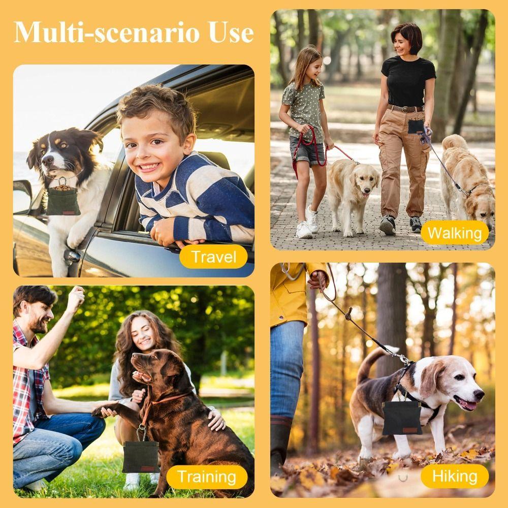 With Carabiner Dog Treat Pouch Durable Dog Training Treat Pouch Hands Free Treat Bag Dog Walking