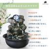 HIRAISM Tabletop Fountain, Circulating Water Fountain, Relaxing Water Sound, Feng Shui, with Crystal Ball, Stylish Interior Decor, Compact Size (16 x