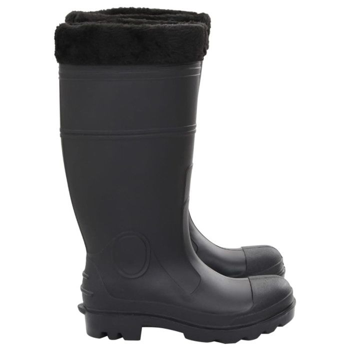 VidaXL Black Rain Boots Size 38-46 PVC