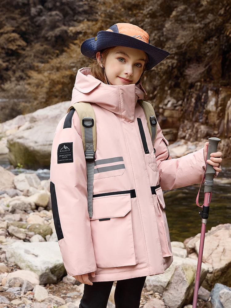 Kids' Down Jacket 2025: New Style Boy & Girl White Duck Down Parent-Child Coat, Winter Clearance.