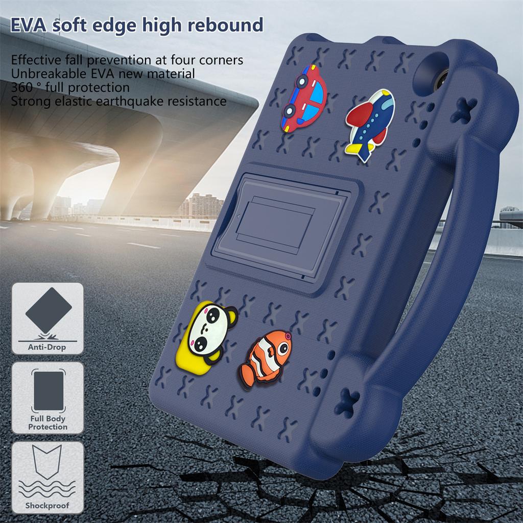 For Amazon Fire HD 8 (2024) Case Kids Cartoon Patterns Hand Grip Kickstand Tablet EVA Cover