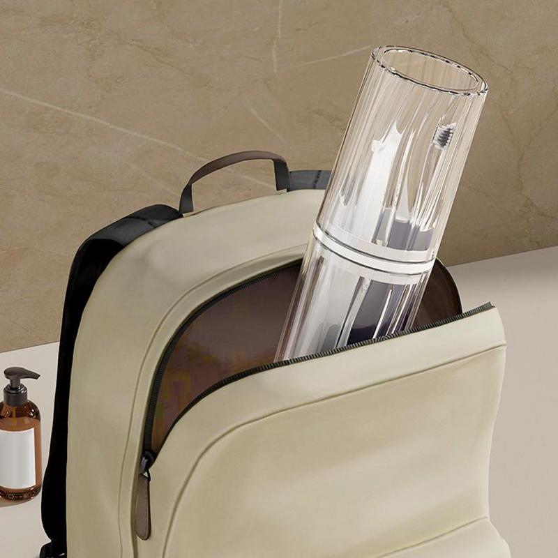 Travel Portable Toothbrush Cup Bathroom Toothpaste Holder Storage Case Box Organizer Travel Toiletries Storage Cup