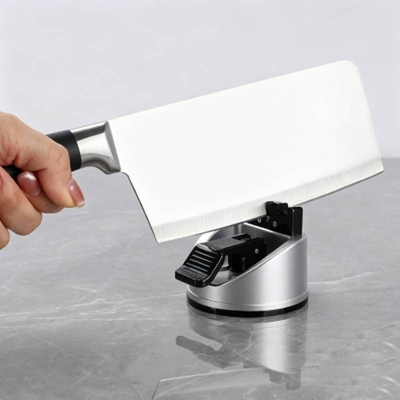 Tungsten Steel Knife Sharpener With Multifunction Sucker Base For Kitchen Use