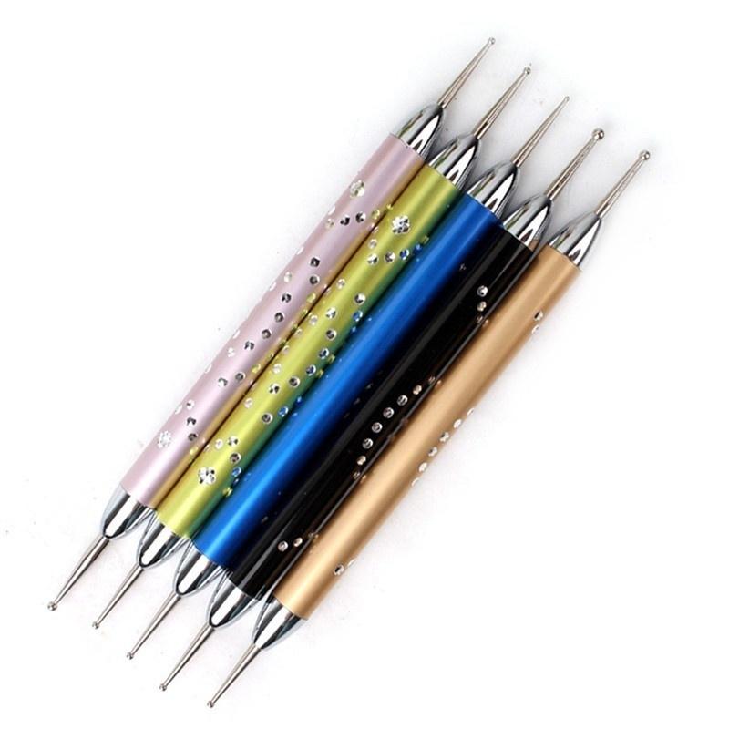 Buy 5Pcs /Set Manicure Tools Double Head Spiral Dotting Pen Nail Art