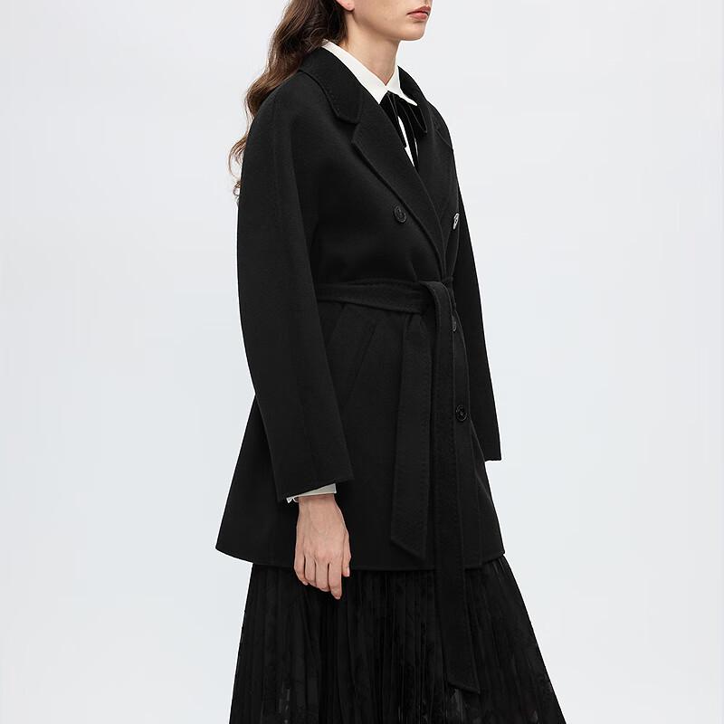 Lancy Pure Wool Double-Breasted Mid-Length Coat