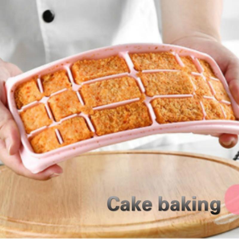 4-farbige Mehrzweck-Abdeckung, Silikon-Eiswürfelform, Sushi-Kuchenform, rechteckige Eiswürfelform