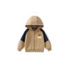 Boys' Hooded Jacket for Spring and Autumn, Color-Blocked Zip-Up Cardigan for Young Children, Lightweight Baseball Jacket for Kids