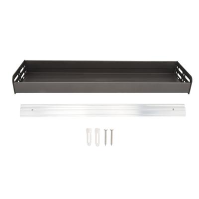 50cm Wall Mounted Spice Rack Multifunctional Wall Organizer Wall Storage Shelf for Kitchen Bathroom Grey