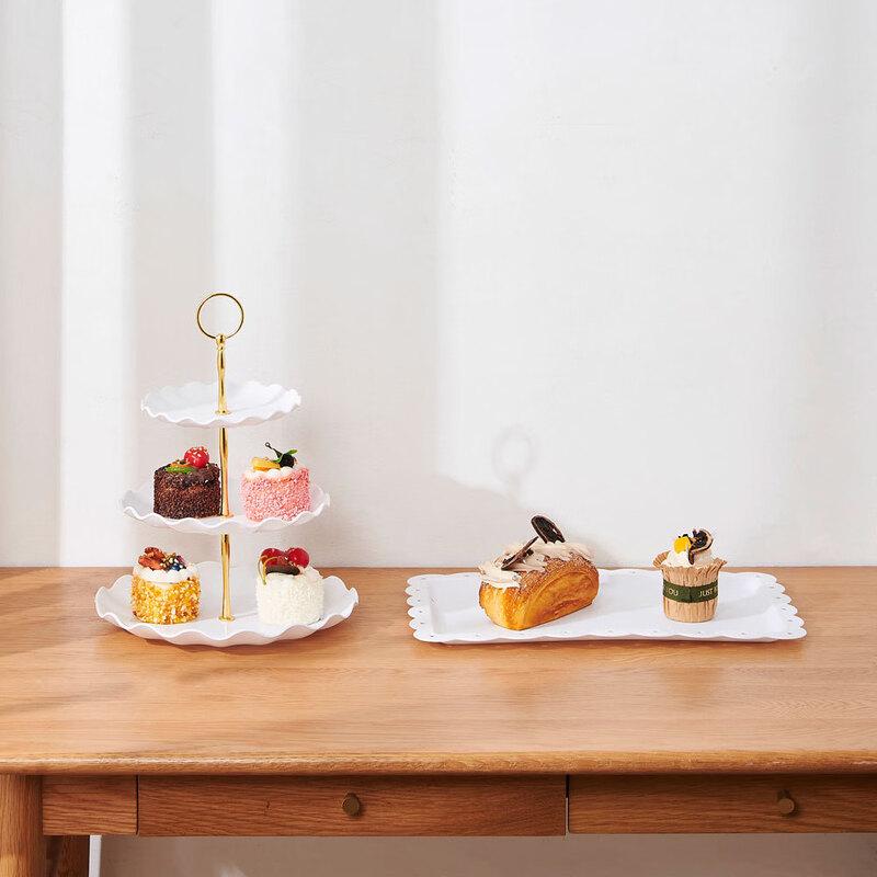ZISIZ 3-Tier Wave Dessert & Cake Stand