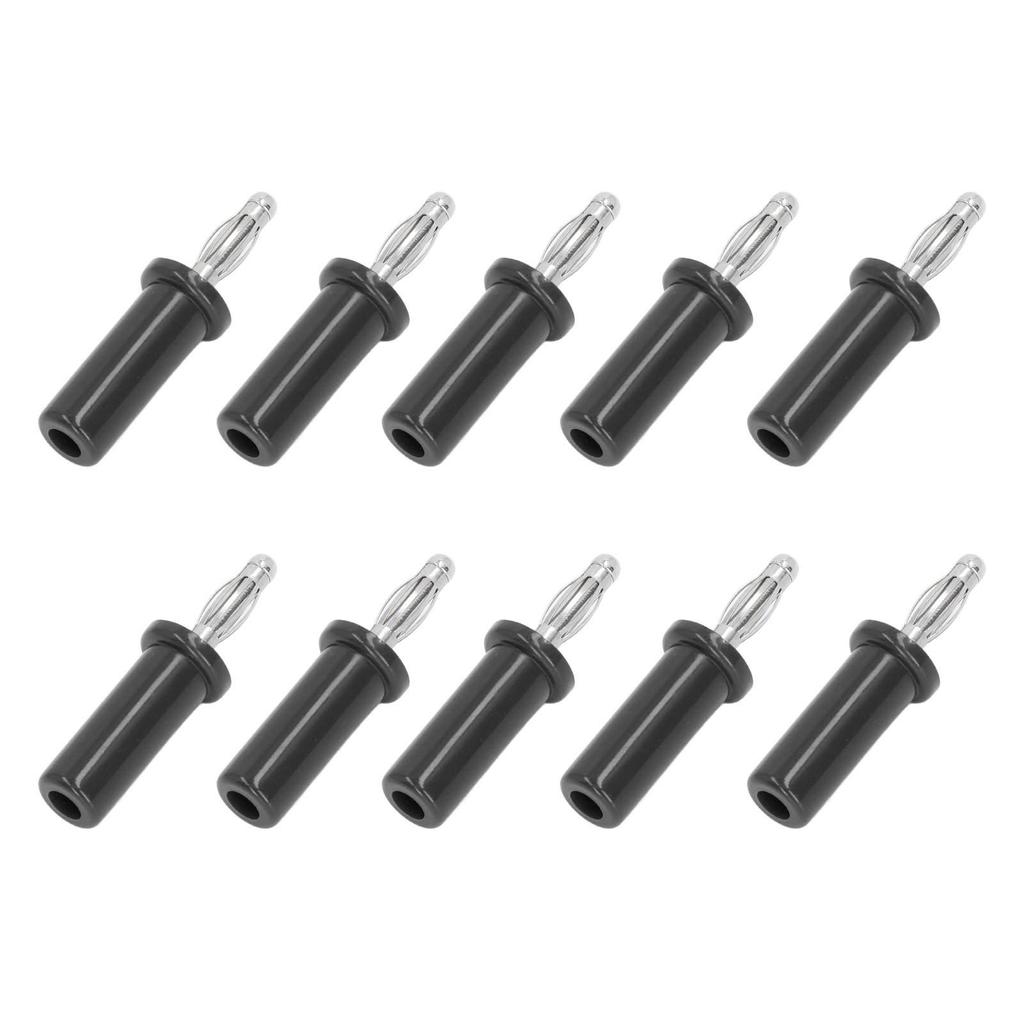 10 Stück Laternen Bananenstecker Messing ABS Gelöteter Lautsprecheranschluss für elektronische Instrumente 4mm Schwarz