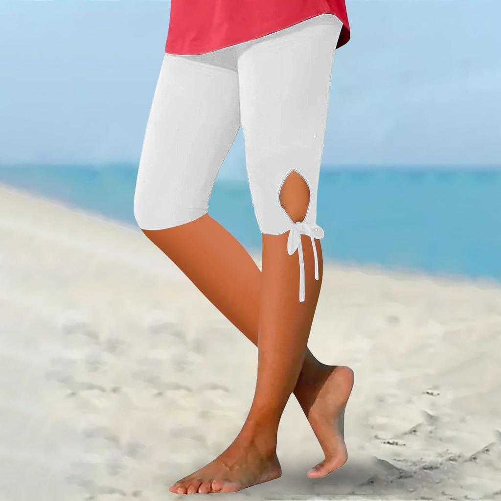 Women's Casual Leggings, Breathable Capris, Color Yoga Pants
