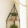 Floating Triangle Shelves Wood Stand Boho Home Decor Corner Shelf LivingRoom Bedroom Wall Hanging Decoration Shelf Display Stand