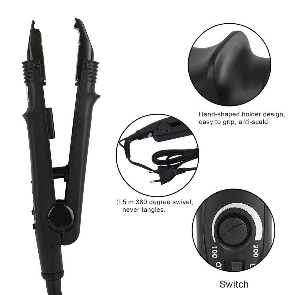 Hair Extension Connector Machine Salon Fusion Iron Tool Wig Connector Tools Hair Styler Heat Connector Machine Hair Styler