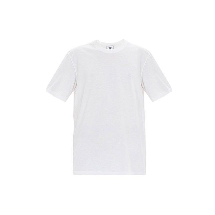 Y 3 T Shirts Men's White Crew Neck Moderate Straight Fit FN3349