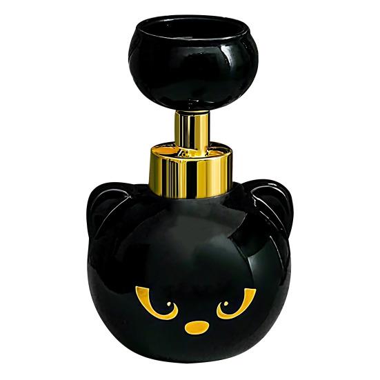 1/2Pcs Cat Paw Foam Soap Dispenser Black Kitty Themed Foaming Pump Bottle