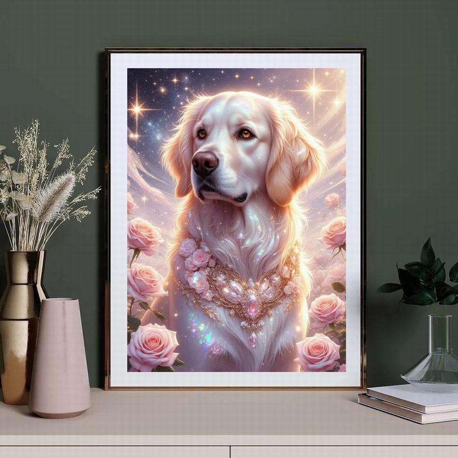 Cute Dog Flower Diamond Painting New Collection 2026 Pet Animals Diy Full Square Round Drill Rhinestone Embroidery Mosaic Cross Stitch Kits