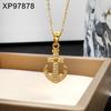 Women's Retro Stainless Steel Ship Wheel & Compass Pendant Necklace