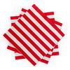 Stylish Striped Napkins 33x33 White and Red 20 Pcs RANDIG DUKA