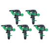 Pack of 5 Adjustable ABS Sprinkler Heads for Efficient For 360 Degree Spray with Distances Up to 34Ft and 60Ft