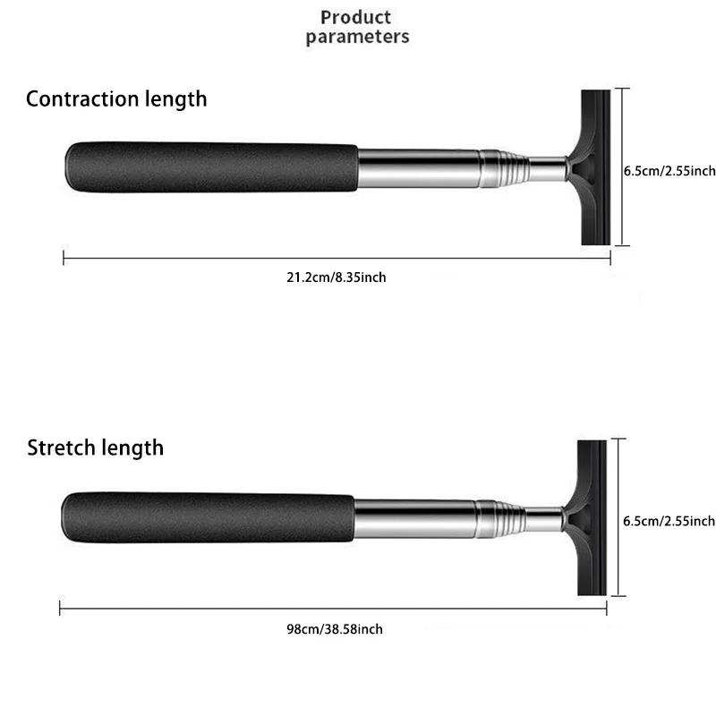 Wycieraczka do lusterka wstecznego samochodu z teleskopowym uchwytem Trwała stal nierdzewna Narzędzia do czyszczenia szyb samochodowych Szczotka do czyszczenia