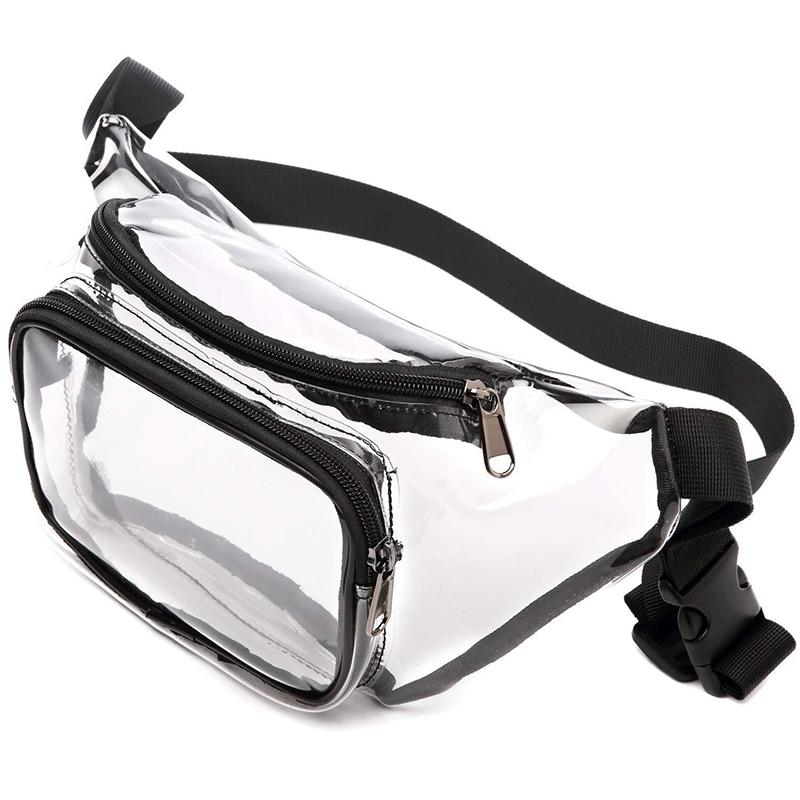 Fashion Clear Pvc Crossbody Bag Stadium Approved Waist Pack For Women Men Festival Sports Casual Style