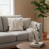 Home Decor Hand-woven Bohemian Macrame Pillow Cover with Tassel Square Sofa Cushion Cover Pastoral Washable Pillowslip Cafe