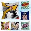 Roy Lichtenstein Pop Art Pillow Case For Sofa Decor Car Office Room Printing Cushion Cover Decorations and Protector