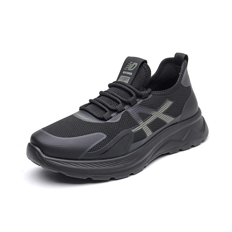 

Удобные повседневные мужские туфли весна 2025 новые мужские повседневные туфли с мягкой подошвой дышащие черные мужские туфли 98810-R 38 чёрный