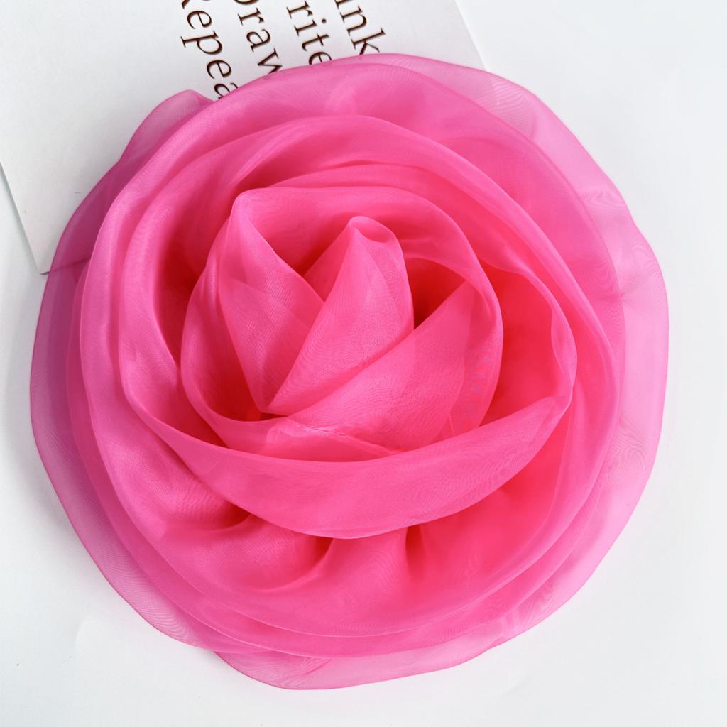 Color Organza Three-Dimensional Flower Corsage Decorative Cloth Sticker Handmade Diy Jewelry Accessories Simulated Flower Clothing Accessories